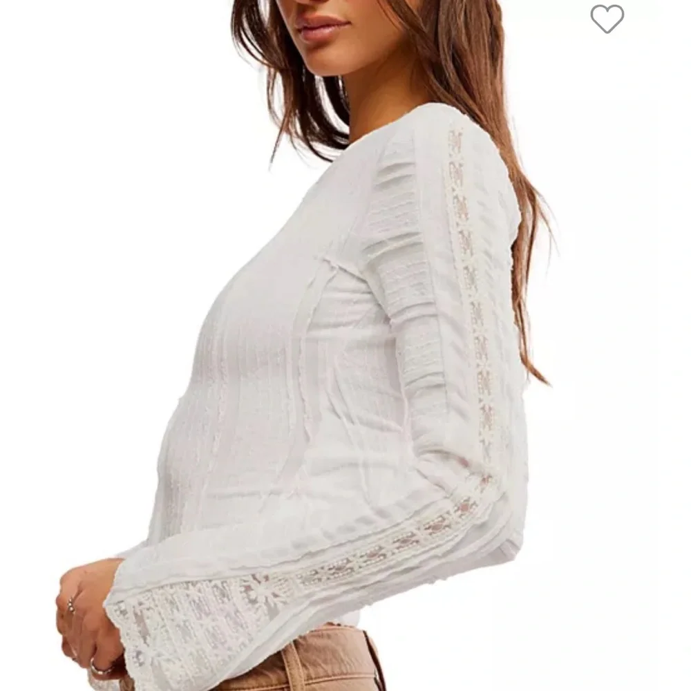 Free People Rocky Reversible Tee White Size S